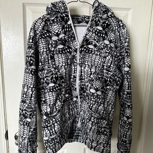 Black and White Lululemon Scuba hoodie
